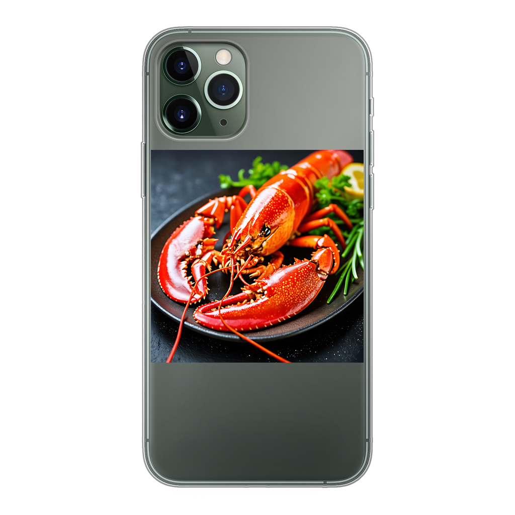 Food Back Printed Transparent Soft Phone Case