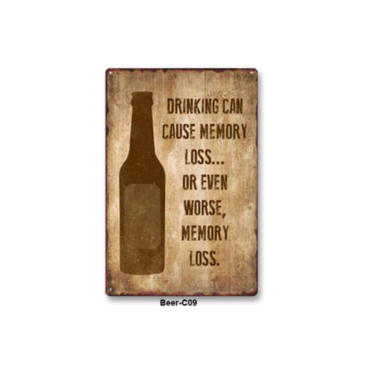 Tin Metal Decor Tin Metal Painting Bar Home Wall Decoration