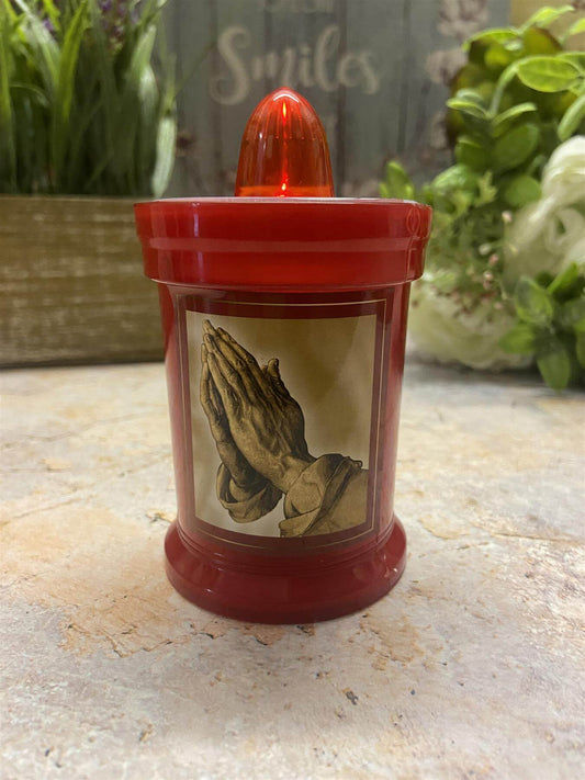 Outdoor Battery Grave Light - Praying Hands Design - Memorial Tribute Illumination-Osiris Craftworks