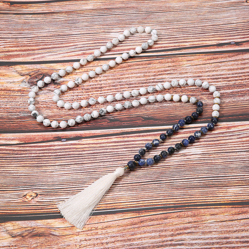 Bohemian fringed necklace