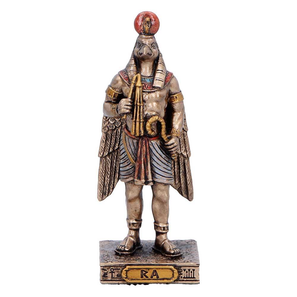 Small Ra Sun God Mini Figurine Egyptian Mythology Statue Ancient Egypt Decor