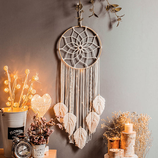 Bohemian hand-woven tapestry dream catcher