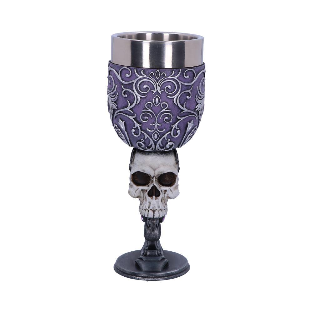 Gothic Set Skull Goblets Heart Shaped Chalice Dark Fantasy Occult Altar Wine Cups