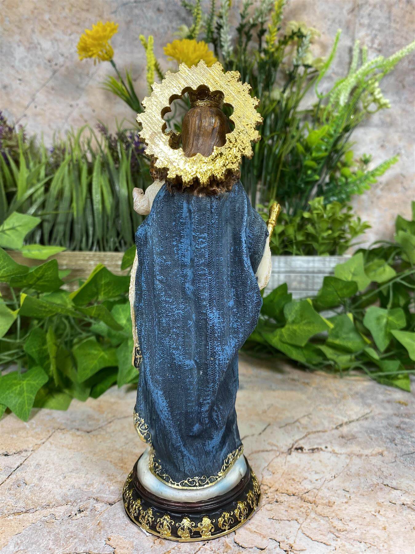 Our Lady of Mount Carmel Virgin Mary Sculpture Statue Religious Ornament 13 cm-Osiris Craftworks