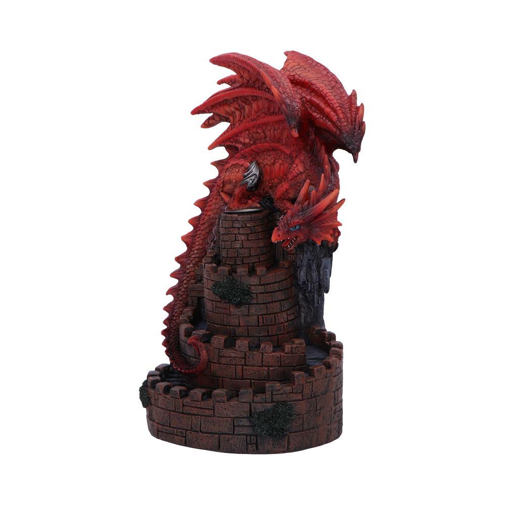Fire Dragon Tower Burner Backflow Incense Holder Fantasy Gothic Statue Decor