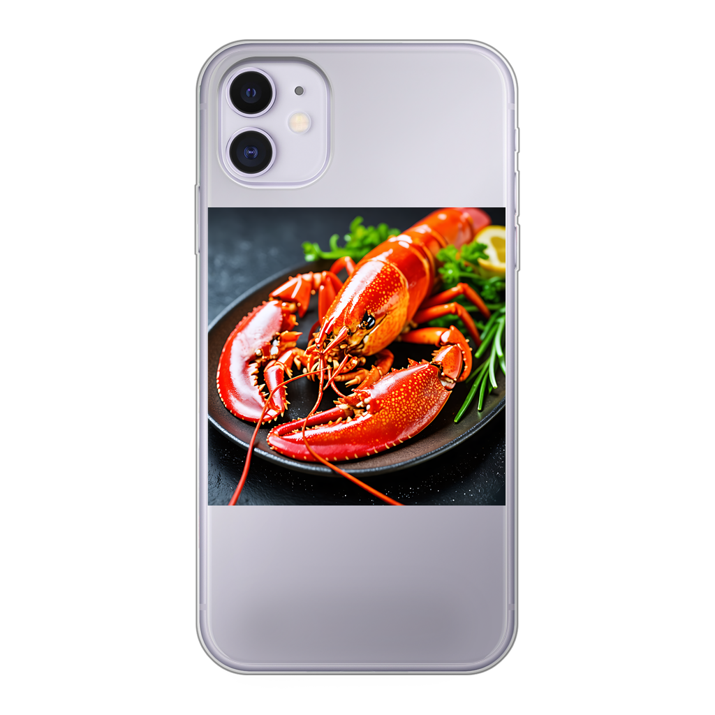 Food Back Printed Transparent Soft Phone Case