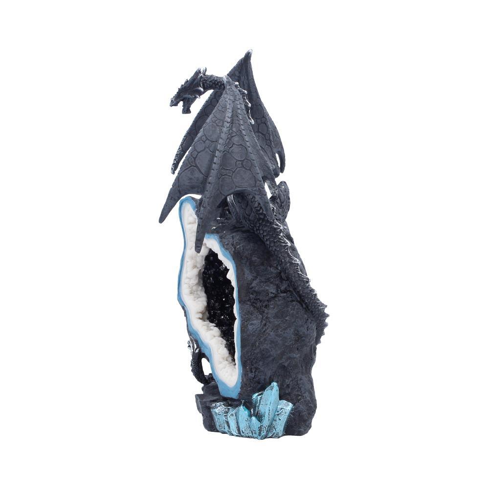 Midnight Custodian Light Up Dragon Statue LED Fantasy Geode Dragon Ornament