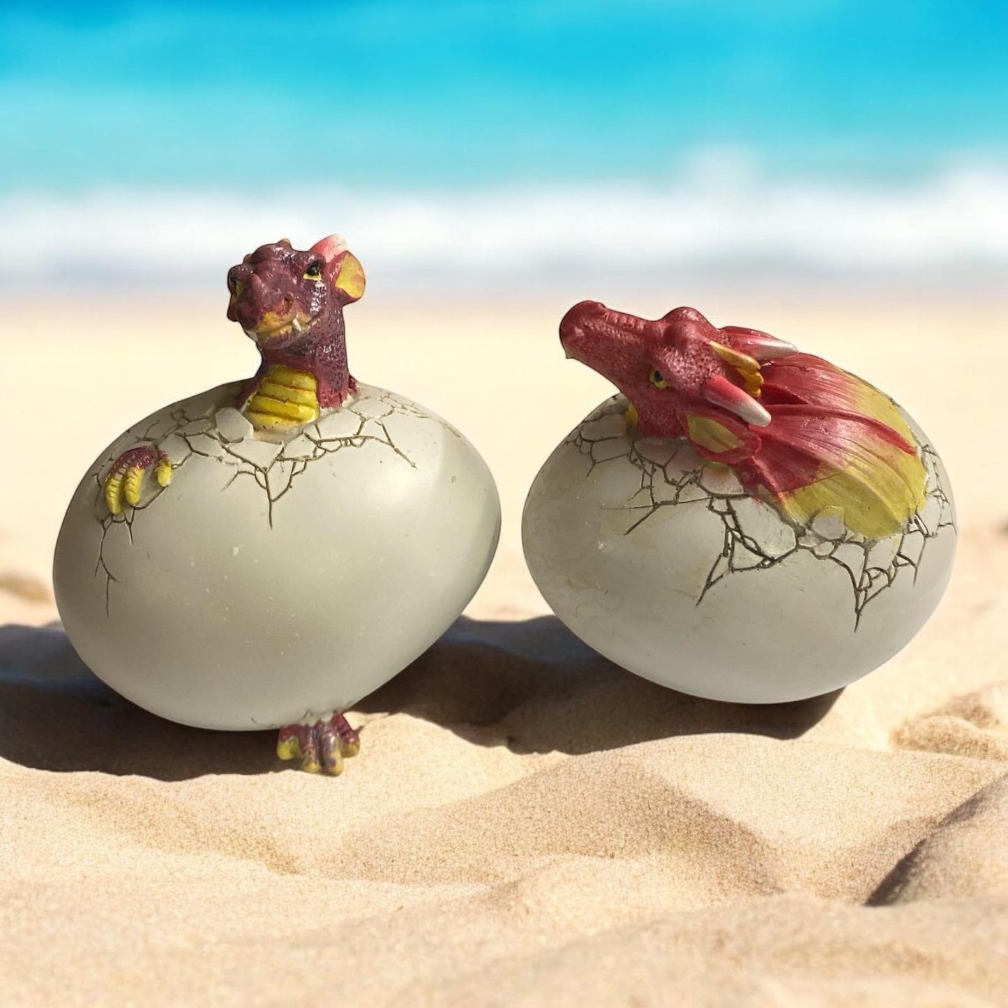 Set of Dragon Egg Hatchlings Figurines – Adorable Dragon Baby Decor Collectibles