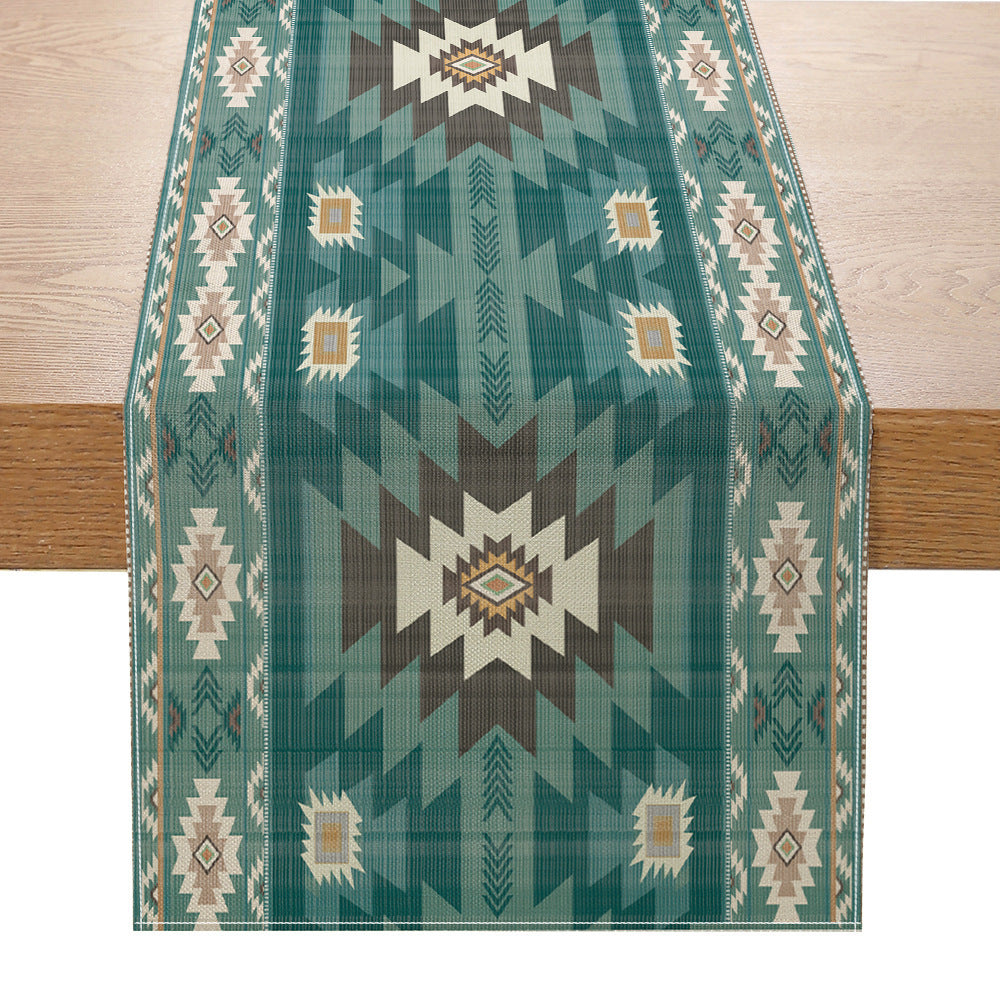 Linen Table Flag Bohemian Style Retro