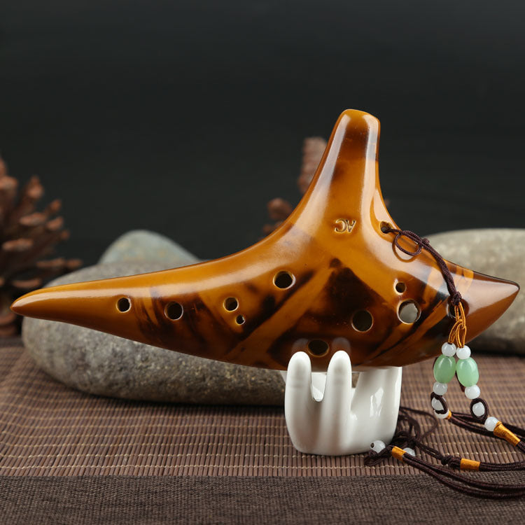 12-Hole Smoldering Ocarina – Handcrafted Fiery Wind Instrument