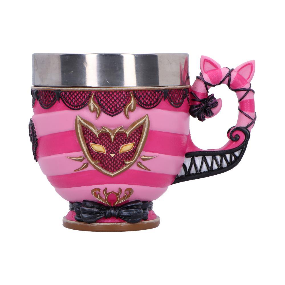 Alice in Wonderland Cheshire Cat Cup Pinkys Up Mug Fantasy Drinkware Stainless Steel Liner