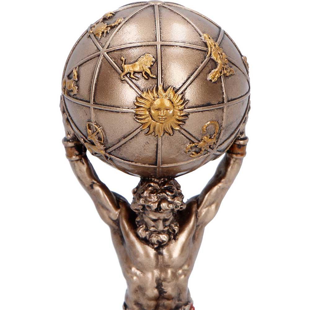 Atlas Titan Mini Figurine Greek Mythology Statue Sky Bearer Ornament Art Decor