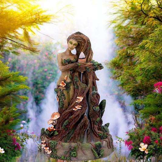 Lady Earth Tree Spirit Backflow Incense Burner | Forest Protector Incense Holder