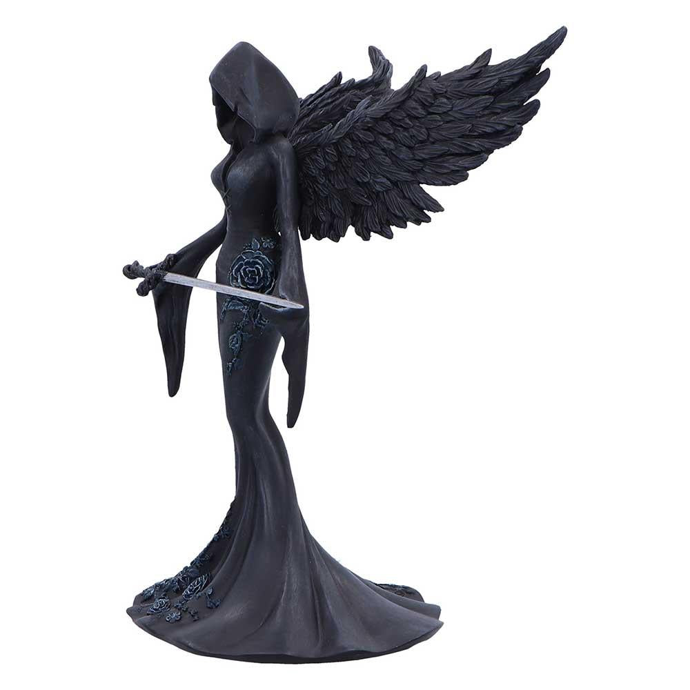 Femme Fatale Warrior Angel Statue Gothic Dark Feminine Hooded Winged Ornament Fantasy Decor