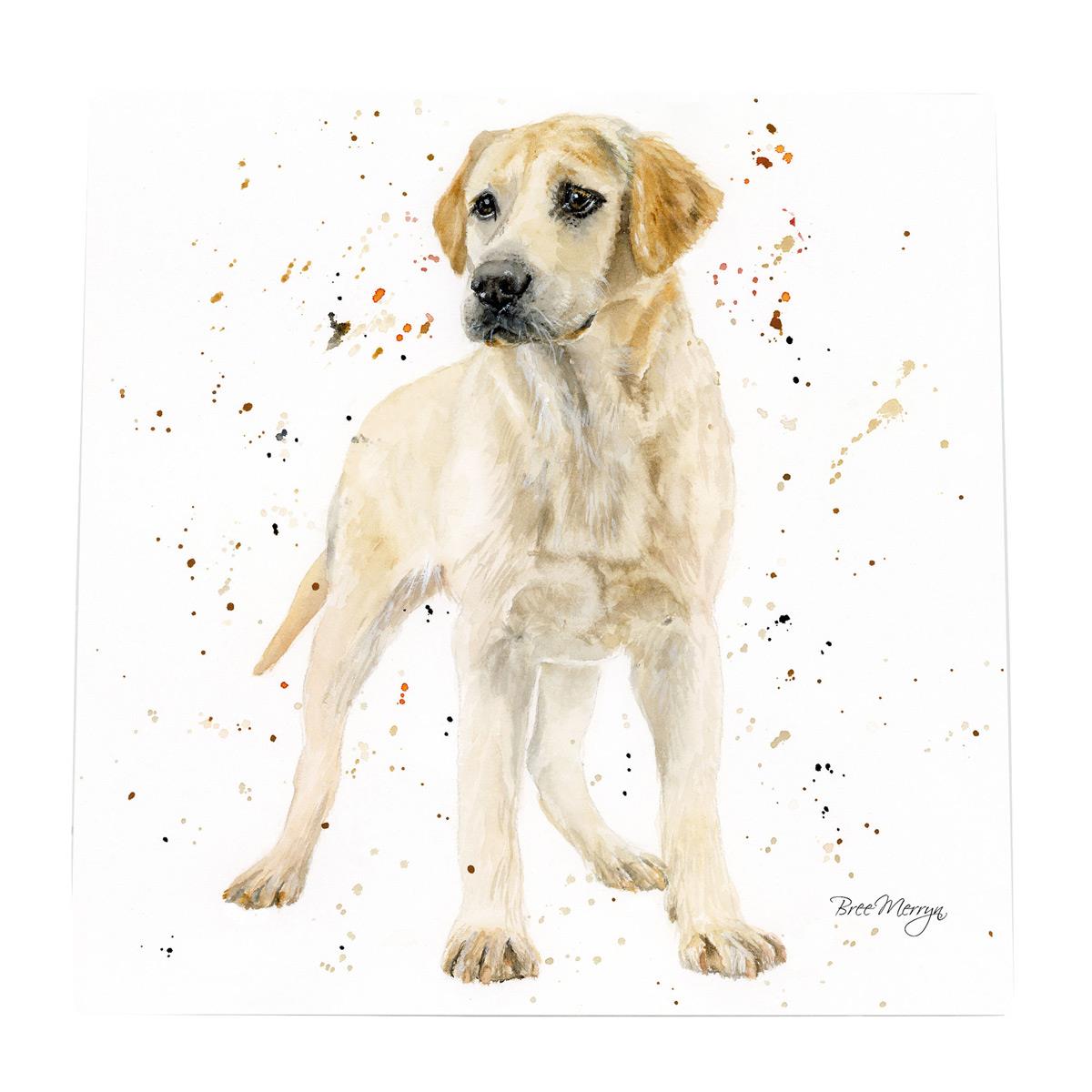 LOLA GOLDEN LABRADOR Art Tile by Bree Merryn - 20x20 cm Ceramic Tile