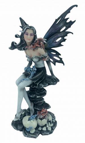 Gothic Fairy Figurine Ornament Collectible 26cm Resin Statue - Boxed Fantasy Decor