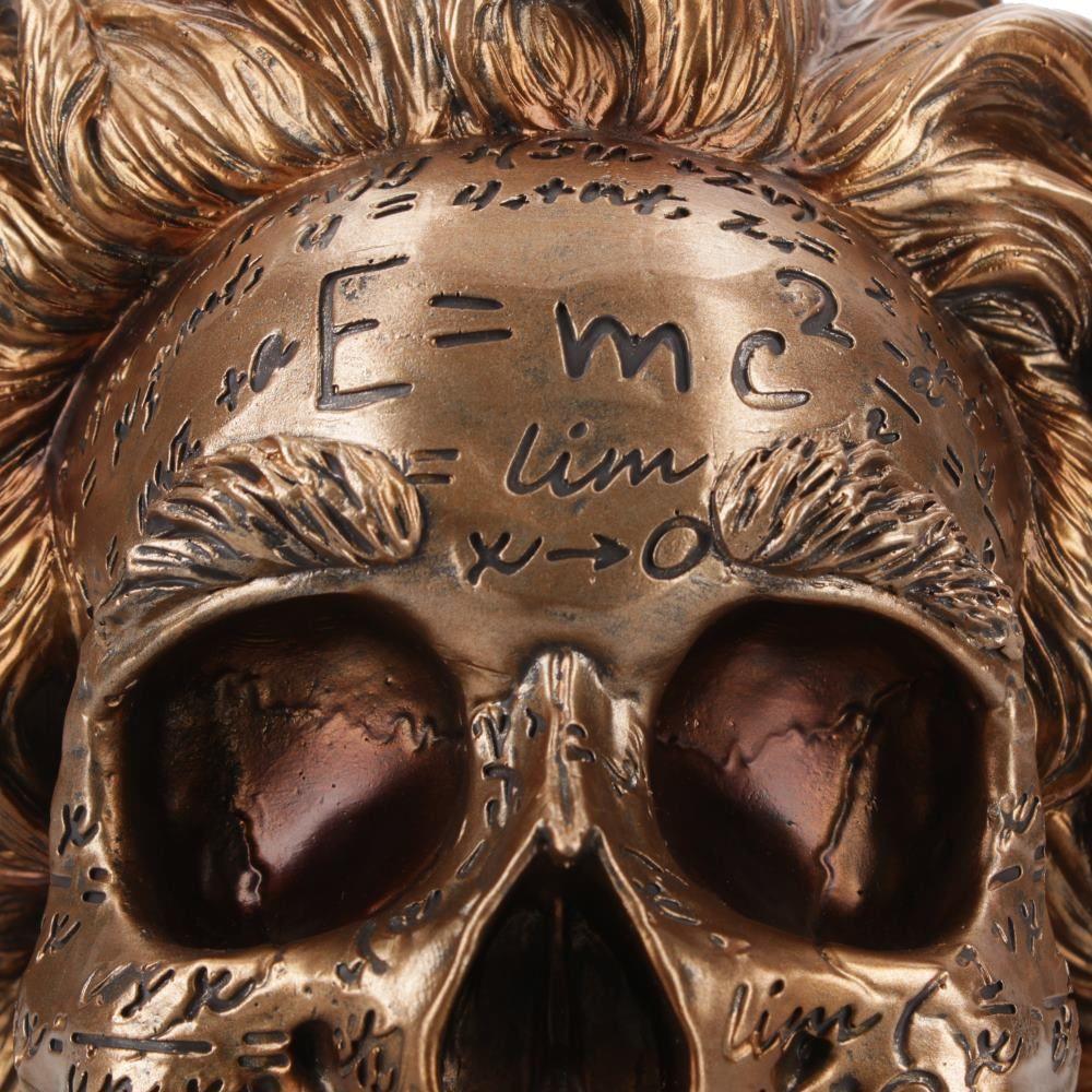 Einstein Skull Sculpture - Theory of Relativity Inspired Figurine, Mathematical Home  Decor