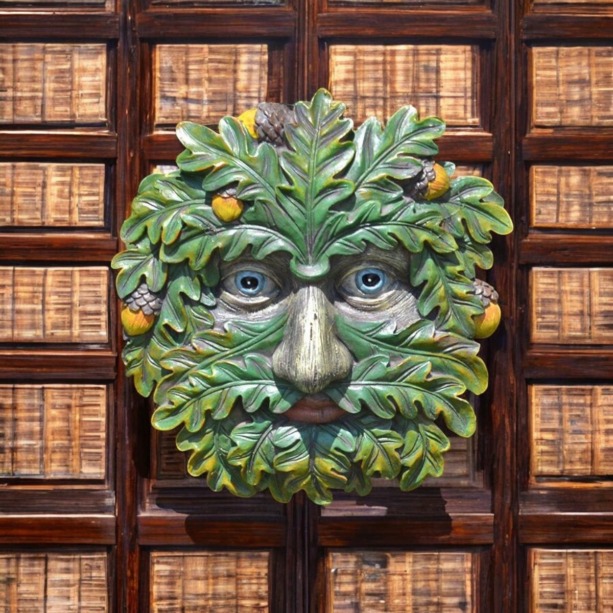 Tree Ent Face Wall Plaque OAK WHISPERER Large Garden, Greenman Decorative Gift Decor