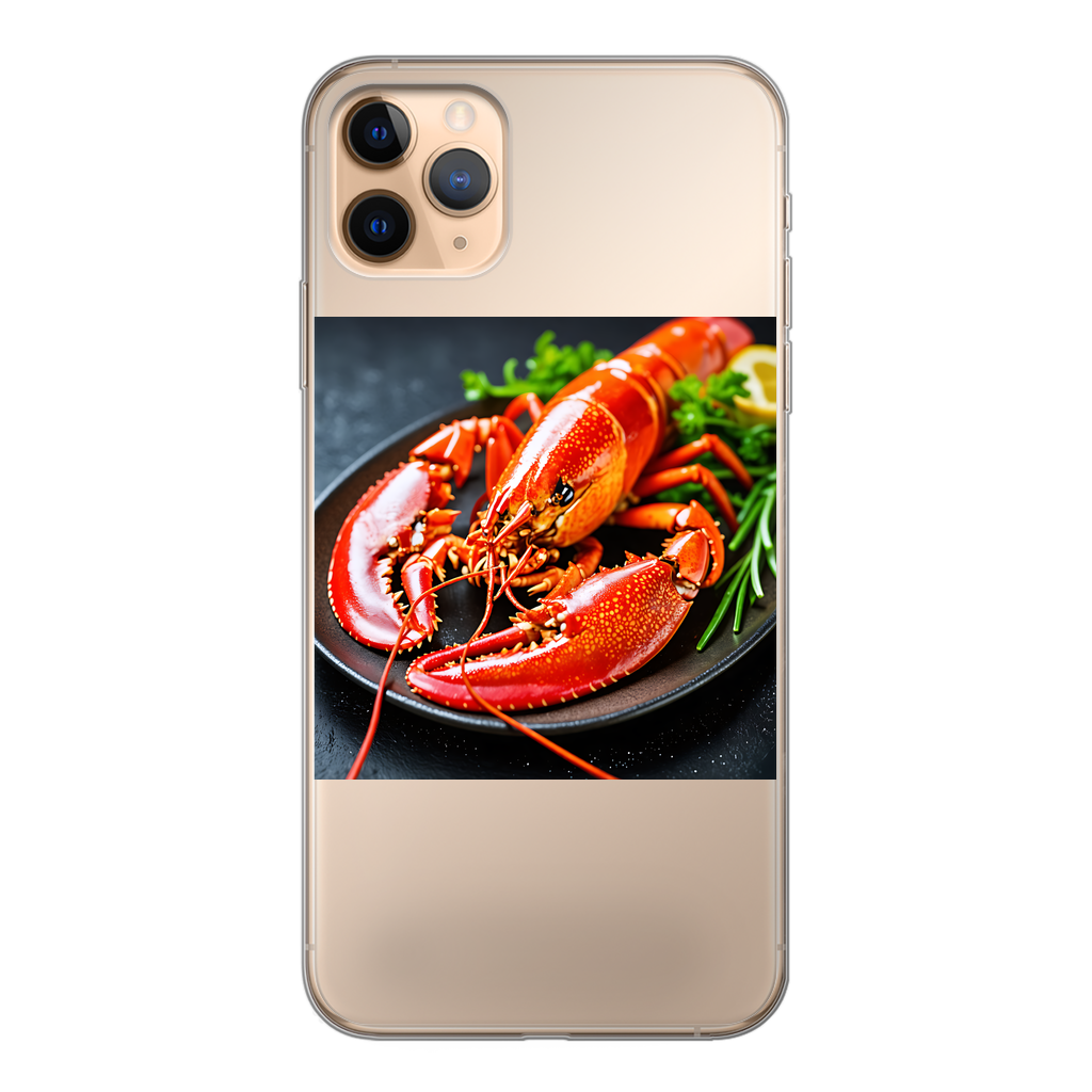 Food Back Printed Transparent Soft Phone Case