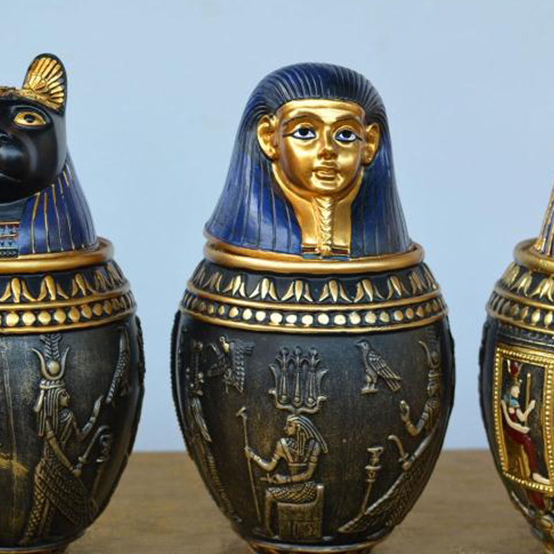 Ancient Egyptian Evil Spirit Home Decoration Ornaments Storage Jar