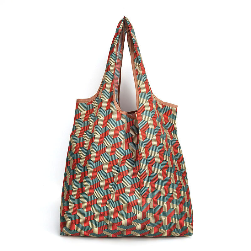 Japanese Supermarket Shopping Bag Eco-friendly Grocery Shopping Bag Foldable Portable Medium Oxford Cloth Gift Bag