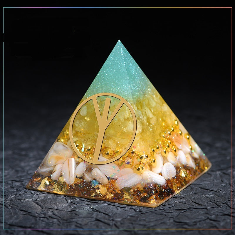 Crystal Gems Ornaments Simple Runes Lucky Fortune Transfer Aogang Energy Tower Jewelry