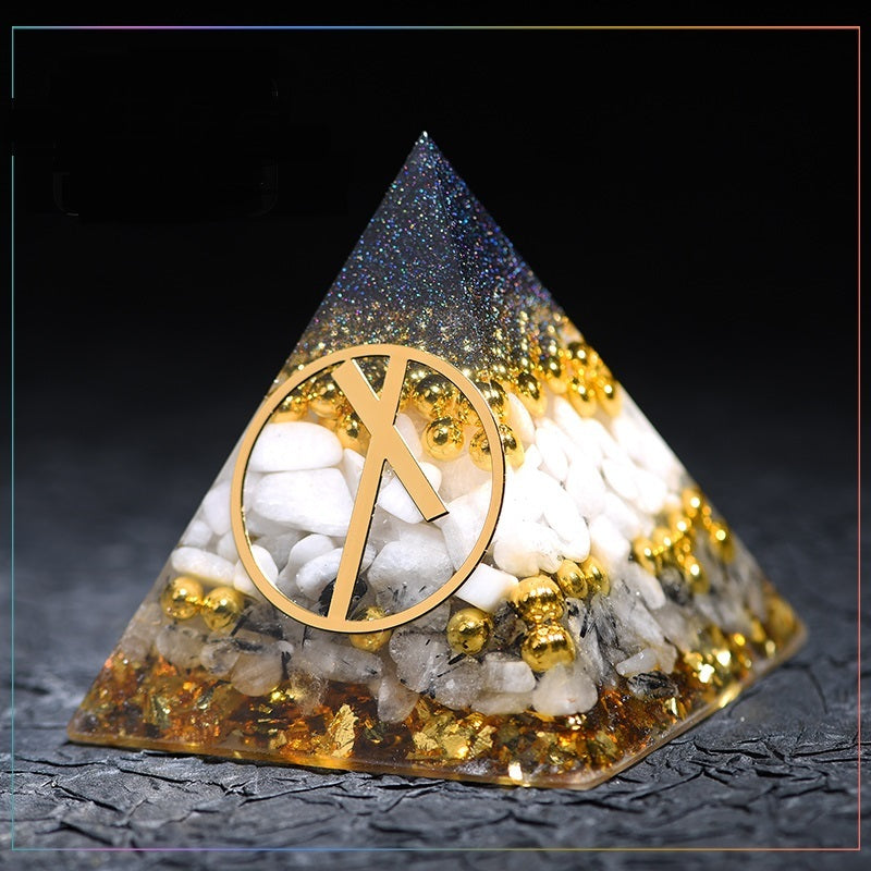 Crystal Gems Ornaments Simple Runes Lucky Fortune Transfer Aogang Energy Tower Jewelry