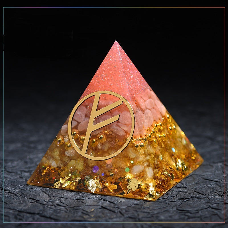 Crystal Gems Ornaments Simple Runes Lucky Fortune Transfer Aogang Energy Tower Jewelry