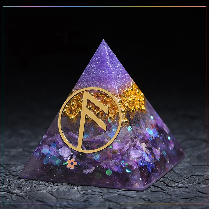 Crystal Gems Ornaments Simple Runes Lucky Fortune Transfer Aogang Energy Tower Jewelry