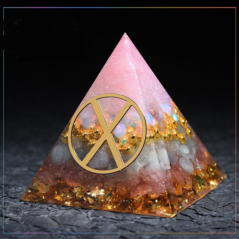 Crystal Gems Ornaments Simple Runes Lucky Fortune Transfer Aogang Energy Tower Jewelry