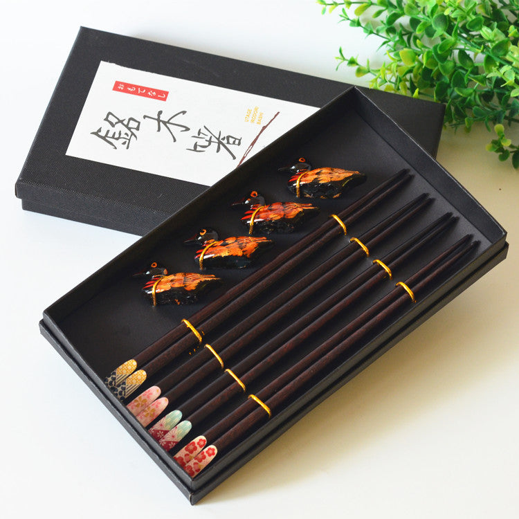 New Products On Sale Japanese Wooden Chopsticks Gift Box Set 4 Pairs Of Chopsticks Chopsticks Combination Gift Set