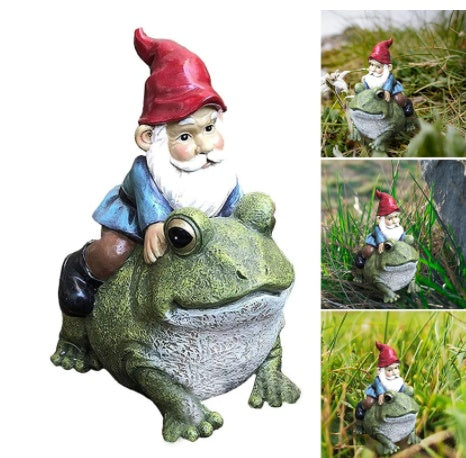 Frog Dwarf Dwarf Resin Garden Statue Ornament