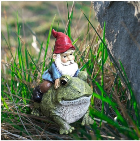 Frog Dwarf Dwarf Resin Garden Statue Ornament