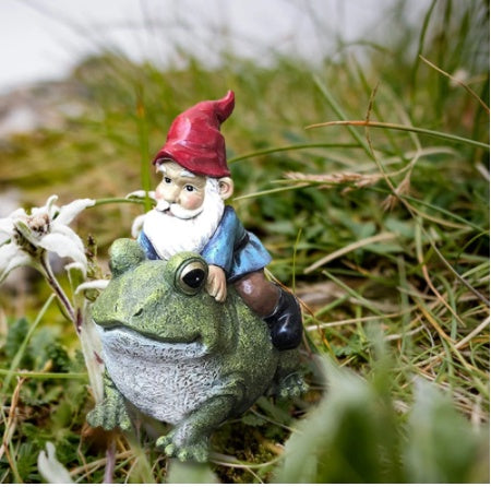 Frog Dwarf Dwarf Resin Garden Statue Ornament