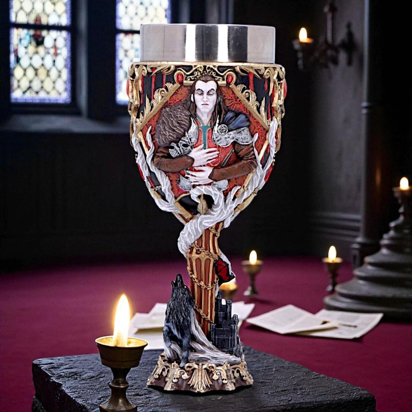 Official Dungeons & Dragons Strahd Goblet Barovia Vampire Cup Gothic Chalice