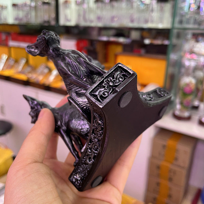 Ancient Egyptian Style Animal Cat Resin Crafts Base Ornaments