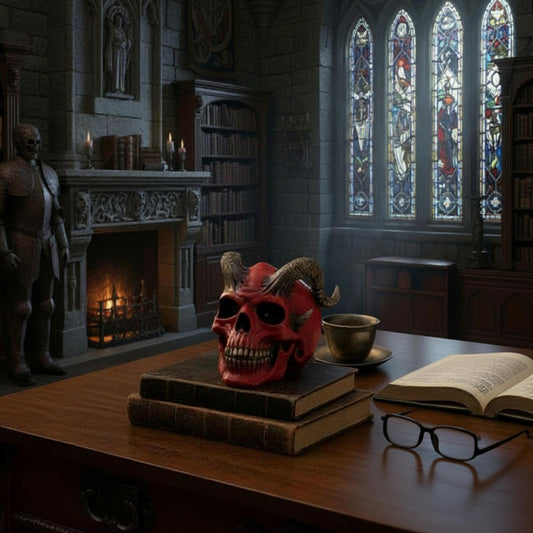 NEMESIS NOW TENACIOUS DEMON DEVIL SKULL ORNAMENT FIGURINE PUNK BIKER TATTOO GIFT