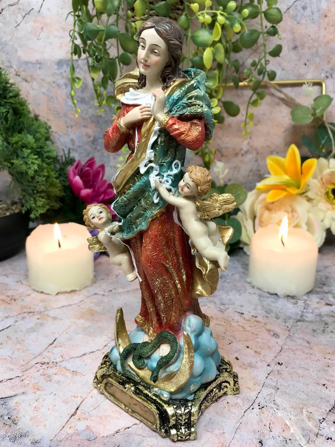 Virgin Mary Our Lady Untier Of Knots Sculpture Statue Religious Ornament-Osiris Craftworks