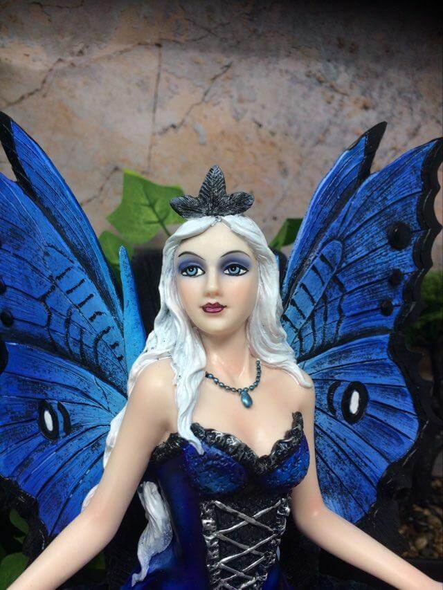 Dark Fairy and Ravens Companion Sculpture Statue Mythical Creatures Figure Gift