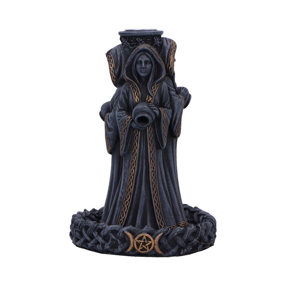 Triple Moon Goddess Incense Burner | Wiccan Backflow Resin Holder 15.5cm Witch Decor