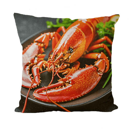 Vibrant Lobster Throw Pillow Coastal Culinary Home Decor Cushion with Pillow Insert