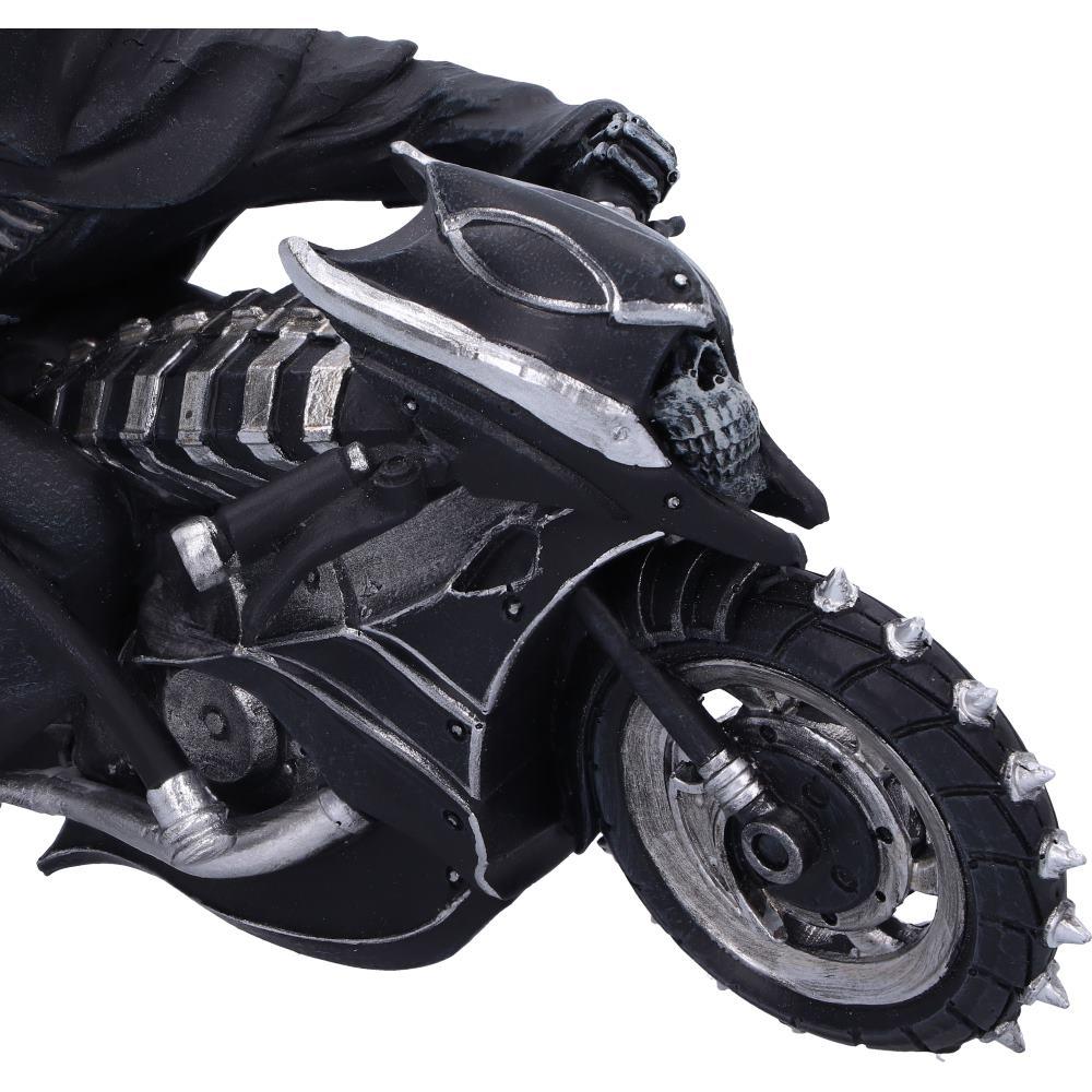 JR Grim Reaper on Motorcycle Figurine Gothic Biker Skull Statue Skeleton Horror Gift