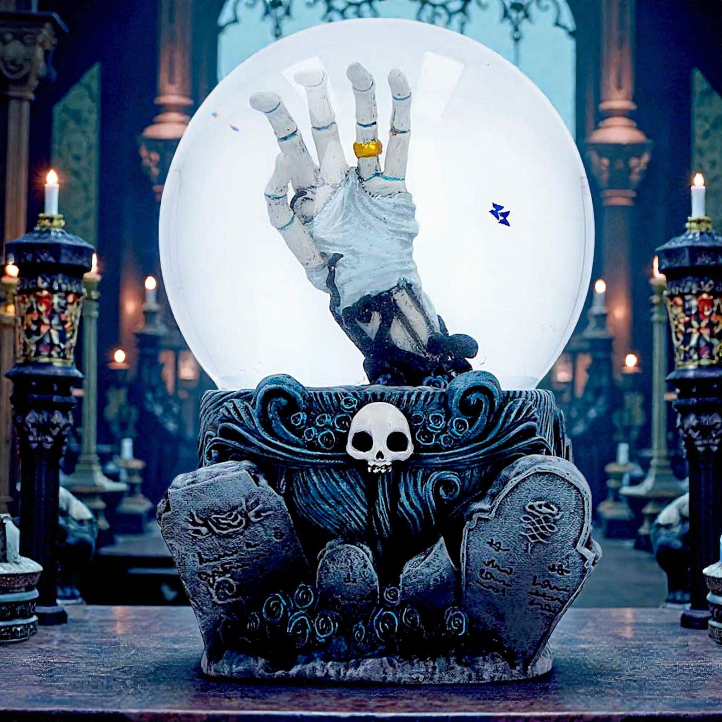 Corpse Bride Emily Hand Snow Globe Tim Burton Licensed Gothic Ornament Art