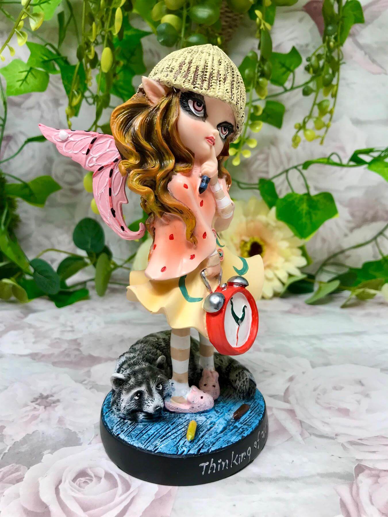 Dolly Fae Collection "Thinking of You" Fairy with Wolf By Selina Fenech