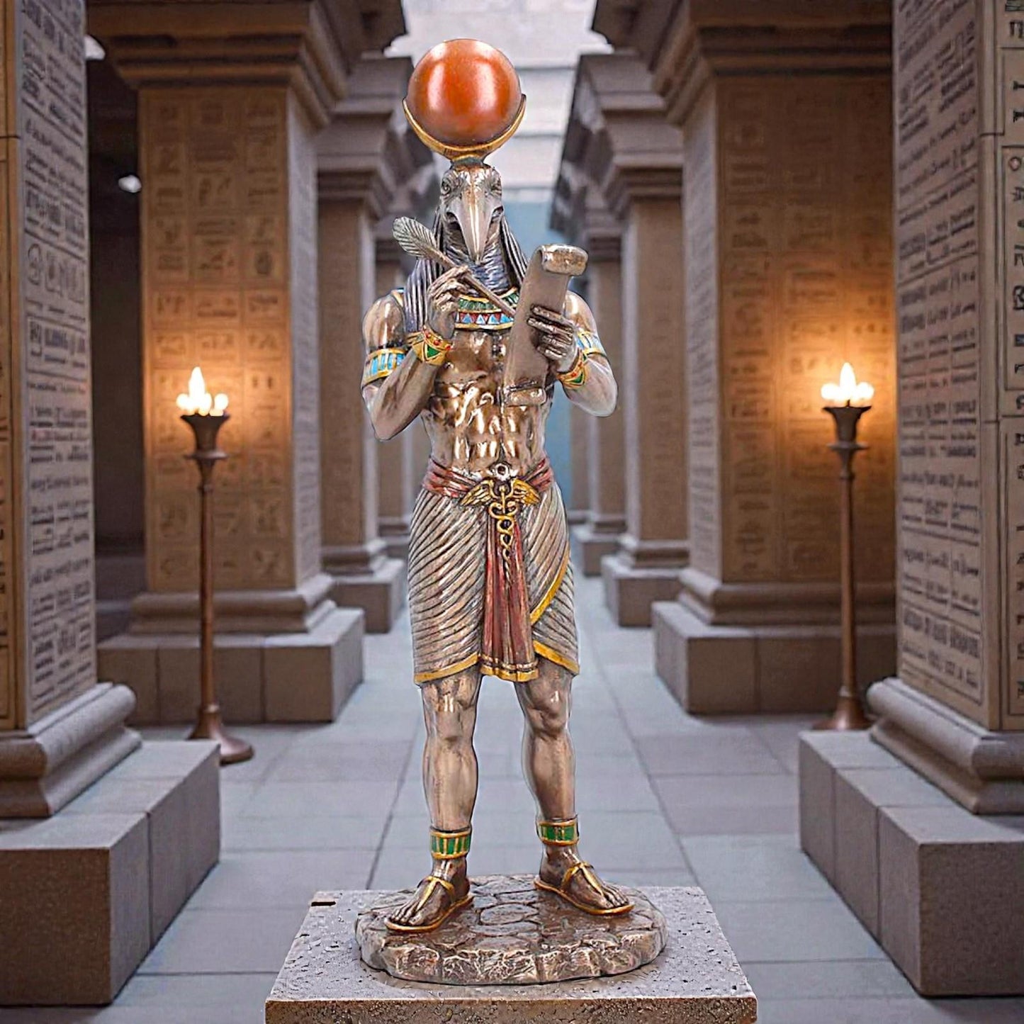 Thoth Egyptian God Statue Figurine Ibis God of Wisdom Ornament Sculpture  Decor