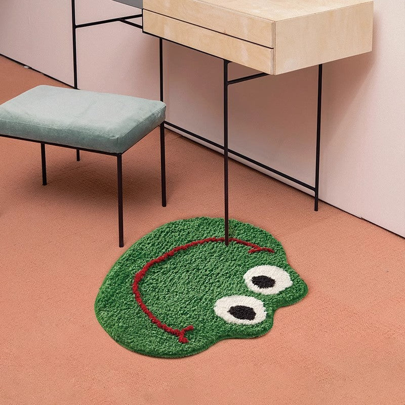 Household Frog Flocking Carpet Cartoon Animal Carpet Bathroom Bathroom Absorbent Non-slip