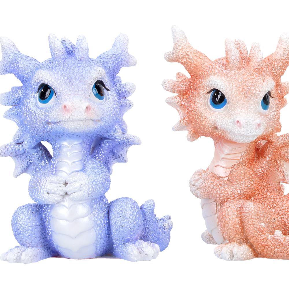 Fantasy Dragon Hatchling Trio Statue Figurines Ornament  Set 3 Cute Collectible