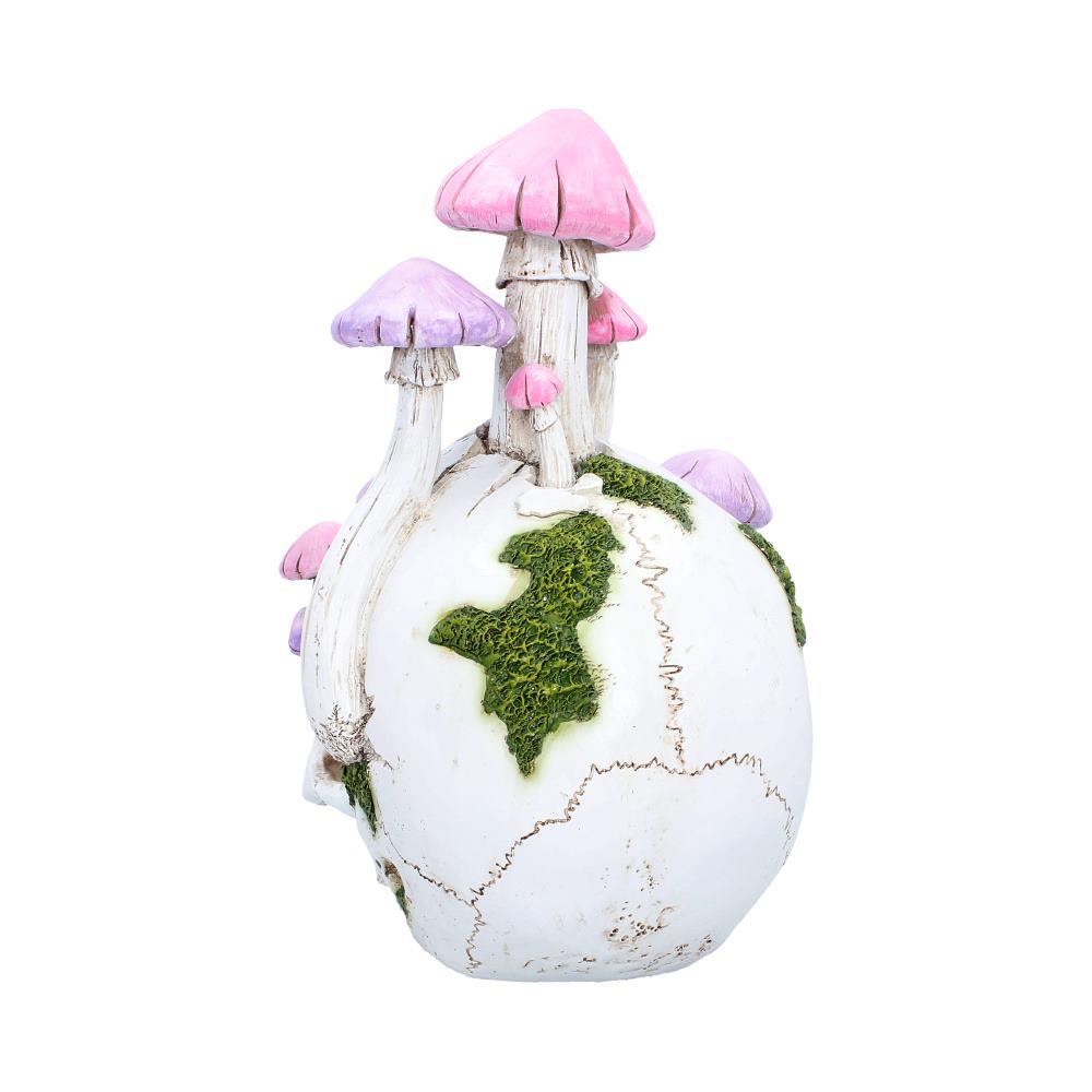 Fantasy Skull Sculpture Mushroom Garden Ornament Gothic Decorative Display