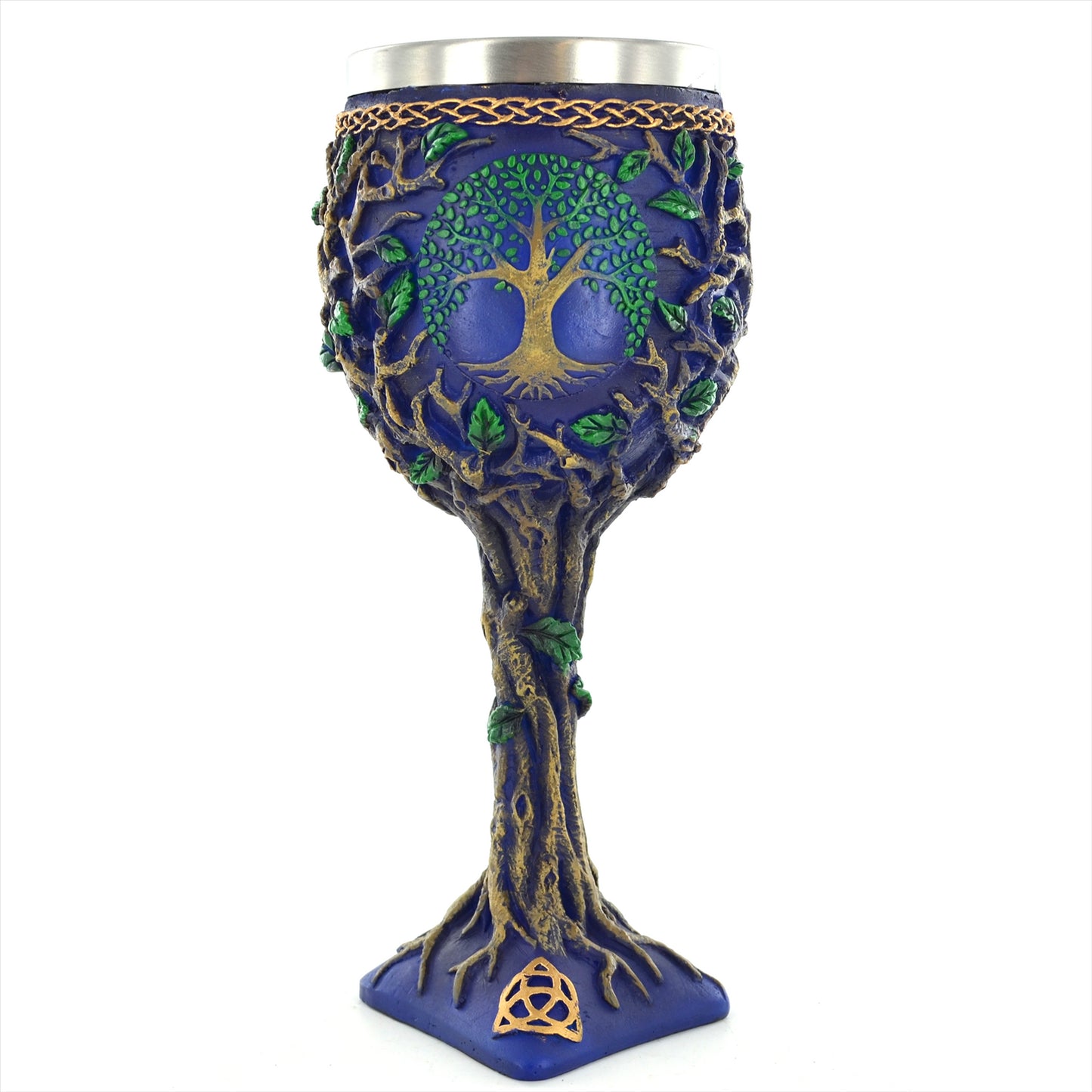 Tree of Life Chalice Goblet Celtic Resin Cup Wicca Altar Pagan Chalice