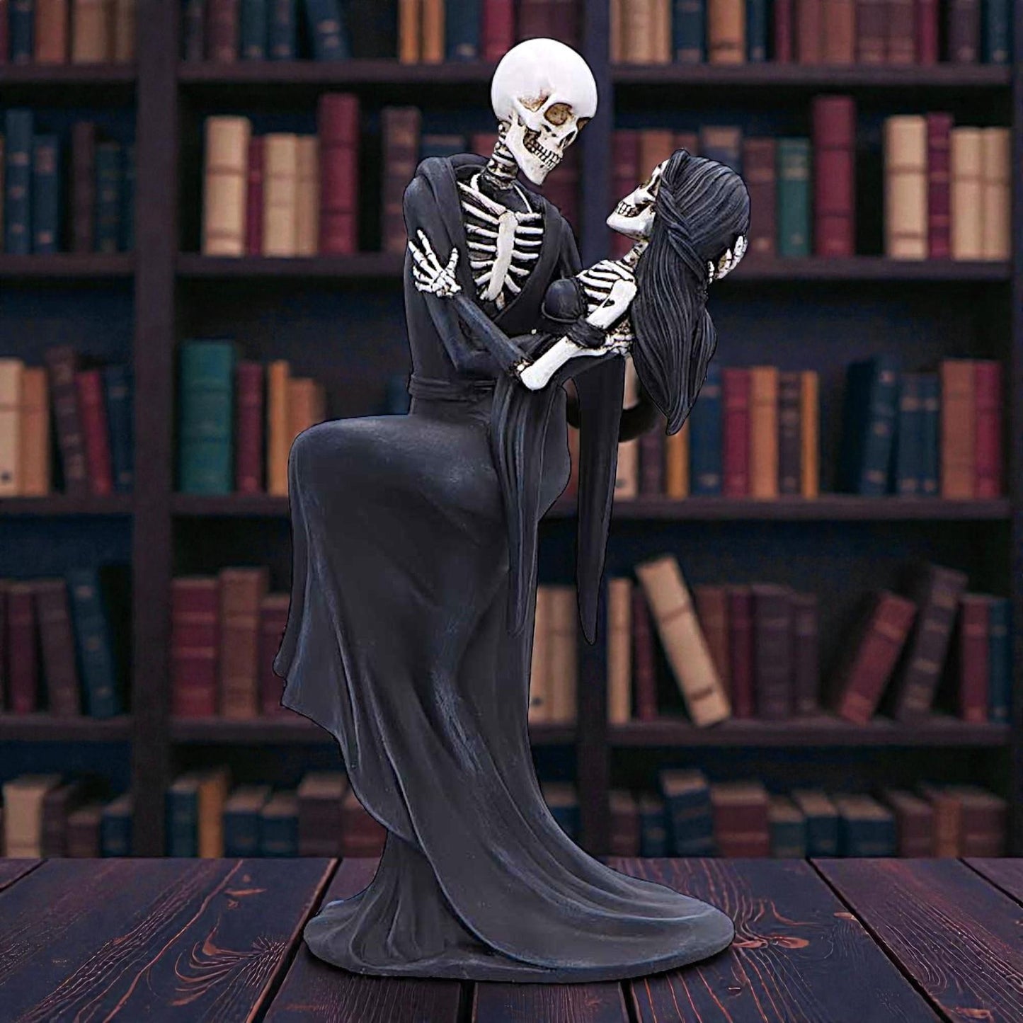 Eternal Dance Skeleton Lovers Figurine Gothic Romance Skull Couple Ornament